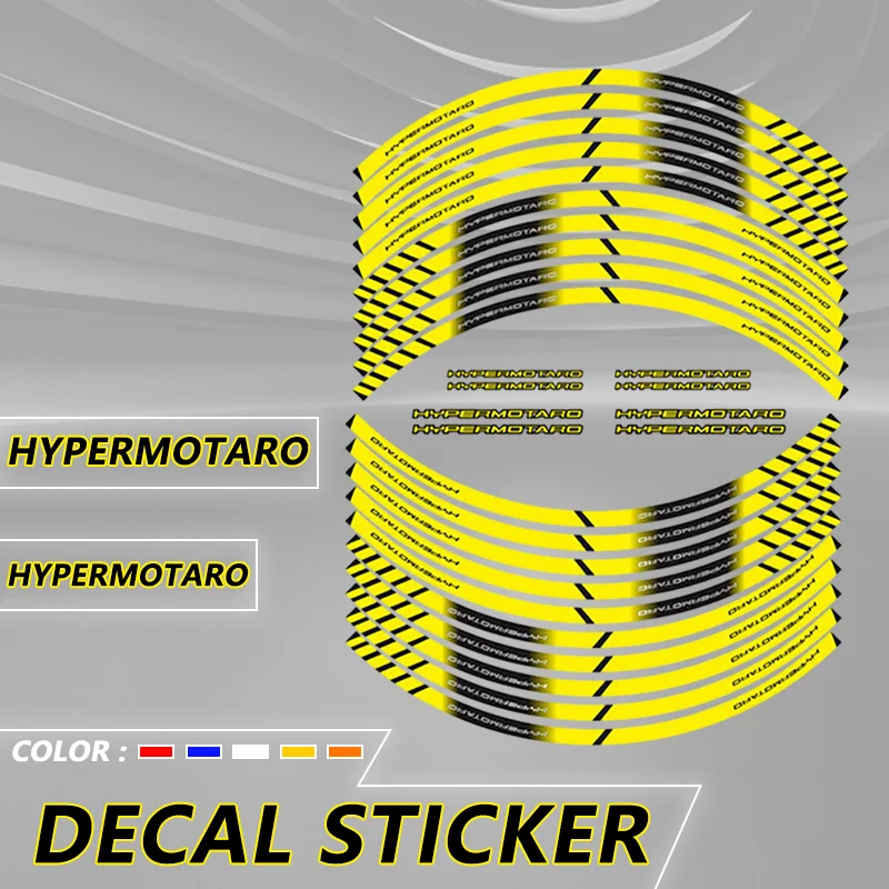 For DUCATI Hypermotard 796 821 939 950 1100 /S/SP Motorcycle Reflective Stickers Rim Protection Wheel Decal Stripes Tire Sticker