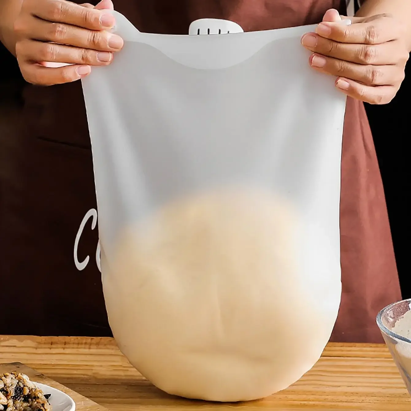 1pc Food Grade Silicone Dough Kneading Bag Silicone Kneading Dough Bag Flour Mixer Versatile for Bread Pastry Pizza