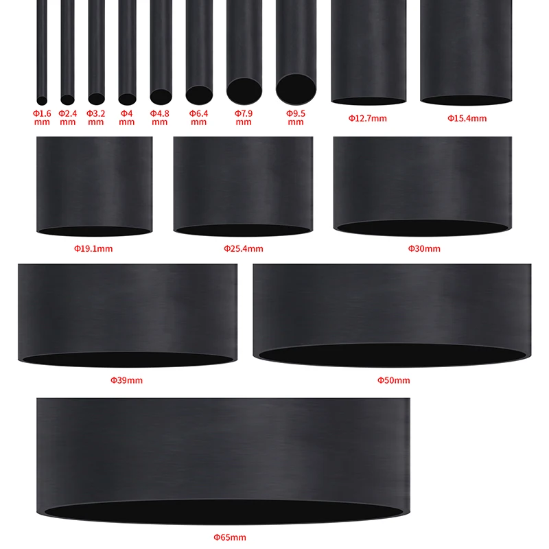 Waterproof Black Dual Wall Adhesive Heat Shrink Tubing for Electrical Insulation