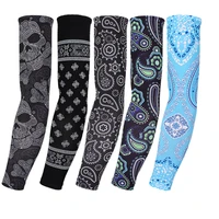 Sports Arm Sleeve 2PCS Men Women Paisley Cycling Arm Warmer Tattoo Sleeve Summer Running Basketball UV Protection Ice Fabric 1