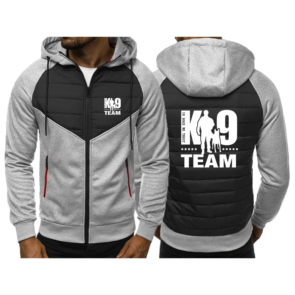 Coach K9 Team K9 Unit Malino 2023 Fall/Winter New Tri-color cotton-padded jacket hooded cotton men's coat clothing casual fashio
