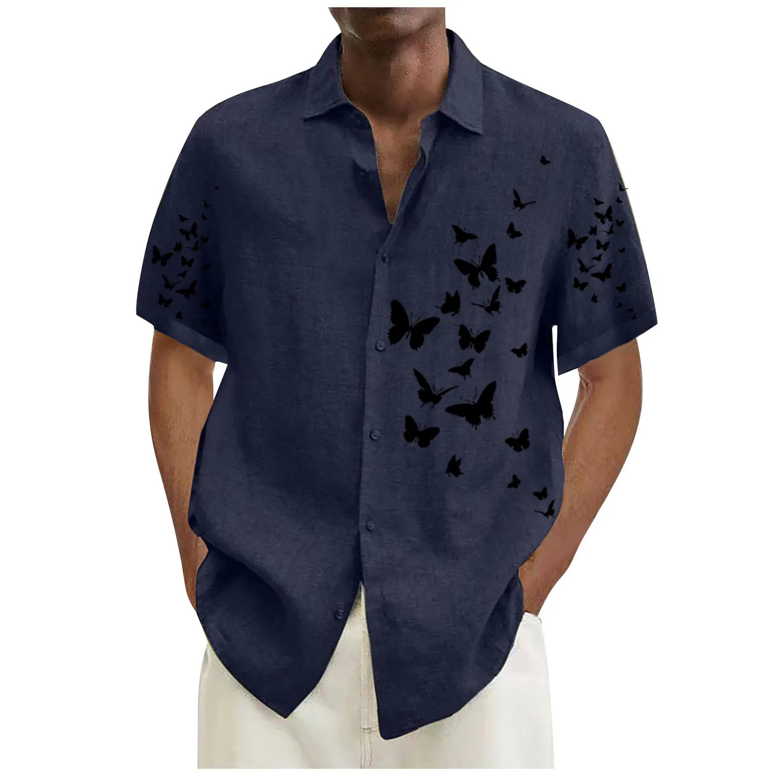 

Vintage Ethnic Shirts For Men 2023 Summer Casual Hawaiian Shirt Fashion Short Slim Fit Men's Shirt Blouses camisa masculina
