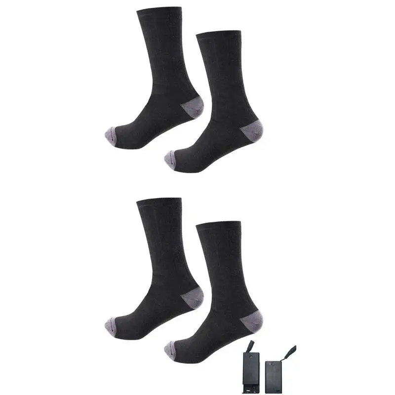 Outdoor Ski Heated Socks Washable USB Electric Heating Socks Hiking Camping Fishing Riding Cycling Hunting Foot Warmer