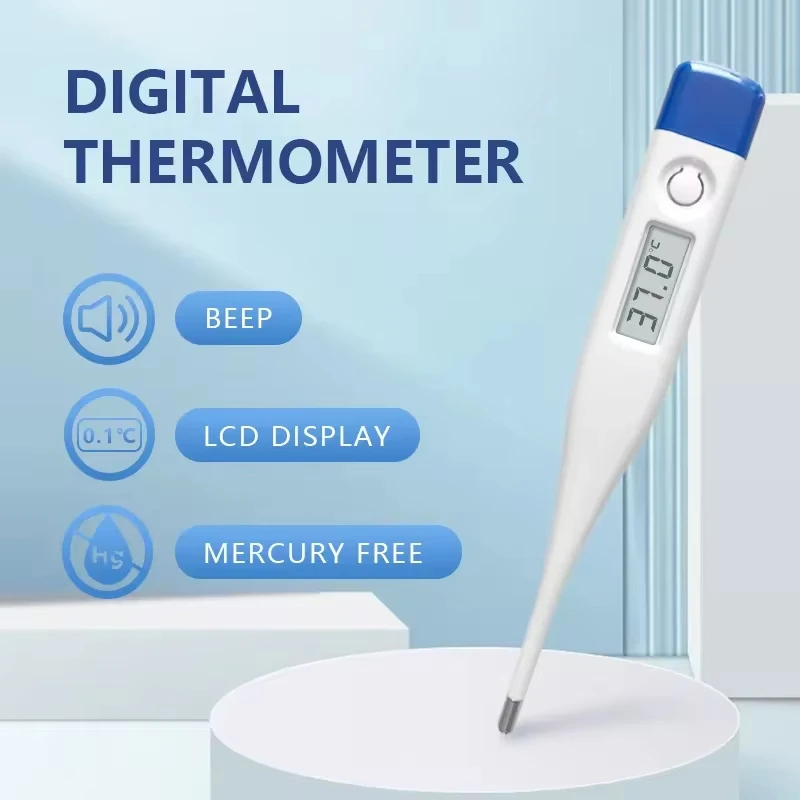 Digital Thermometer Clinical Oral Underarm Rectal Test Baby Adult Fever Temperature Basal Rigid Tip 1 PC digital thermometer