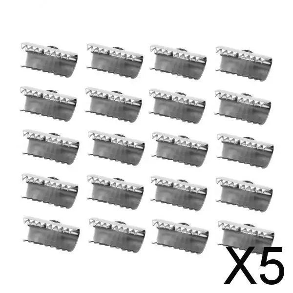 

5x20 Piece Clasps Clamps Fasteners End for Jewelry Making 6mm