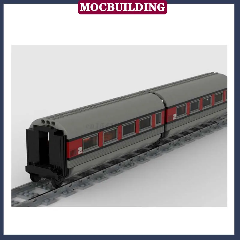 MOC 도시 철도 운송 열차 모델 빌딩 블록, 라이트 레일 열차 승객 자동차 컬렉션 시리즈, 장난감 선물