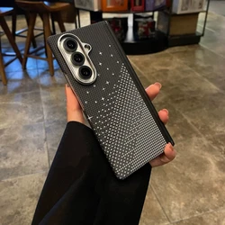 Carbon Fiber Texture Magnetic Wireless Charging Protective Case - Armor Shell Cover - Galaxy Z Fold 8 (B)