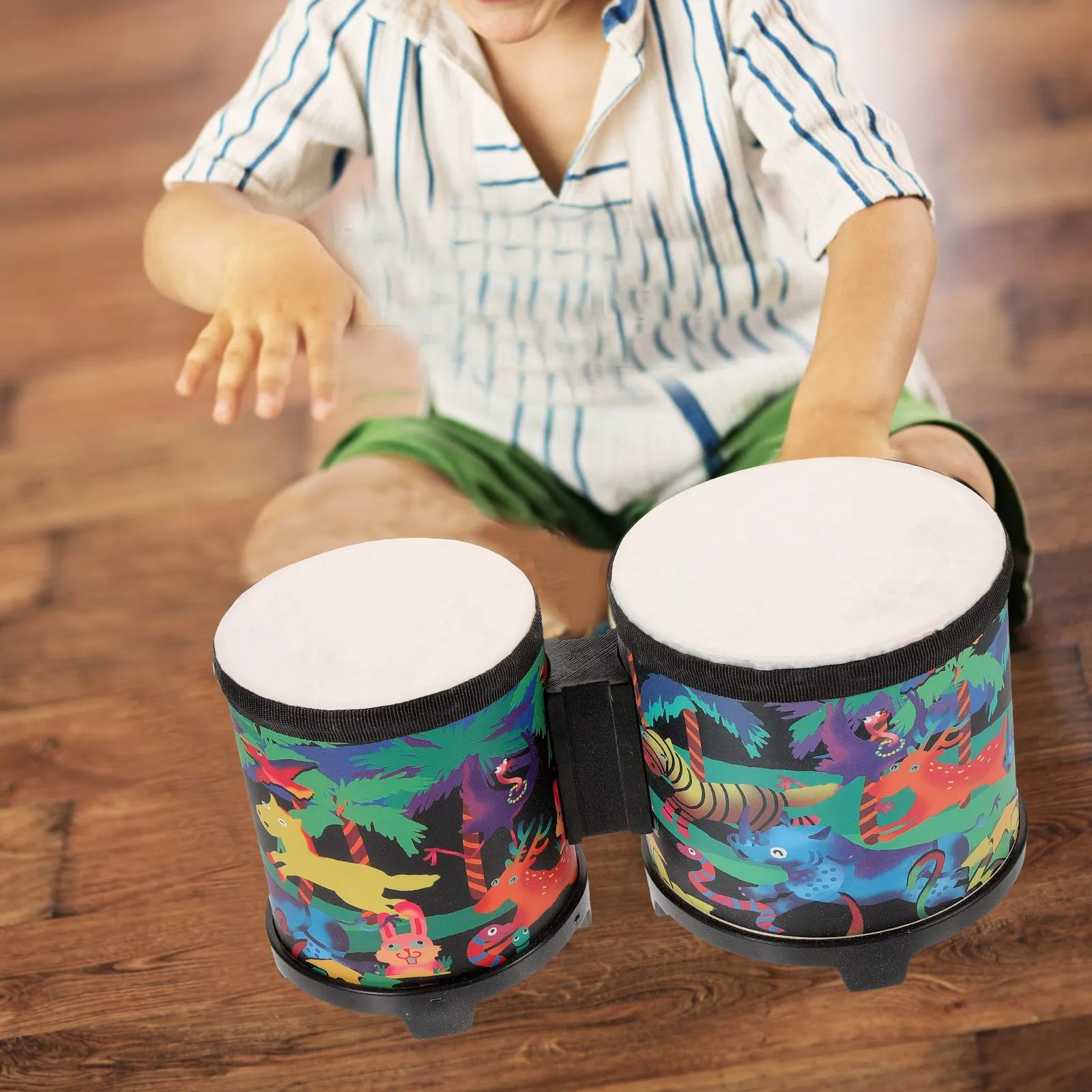 1 Set Drum Toys Kids Drum Sets Ages 5 9 Bongos Drums Conga Percussion Instruments Musical Educational Toy Bongos Beginner