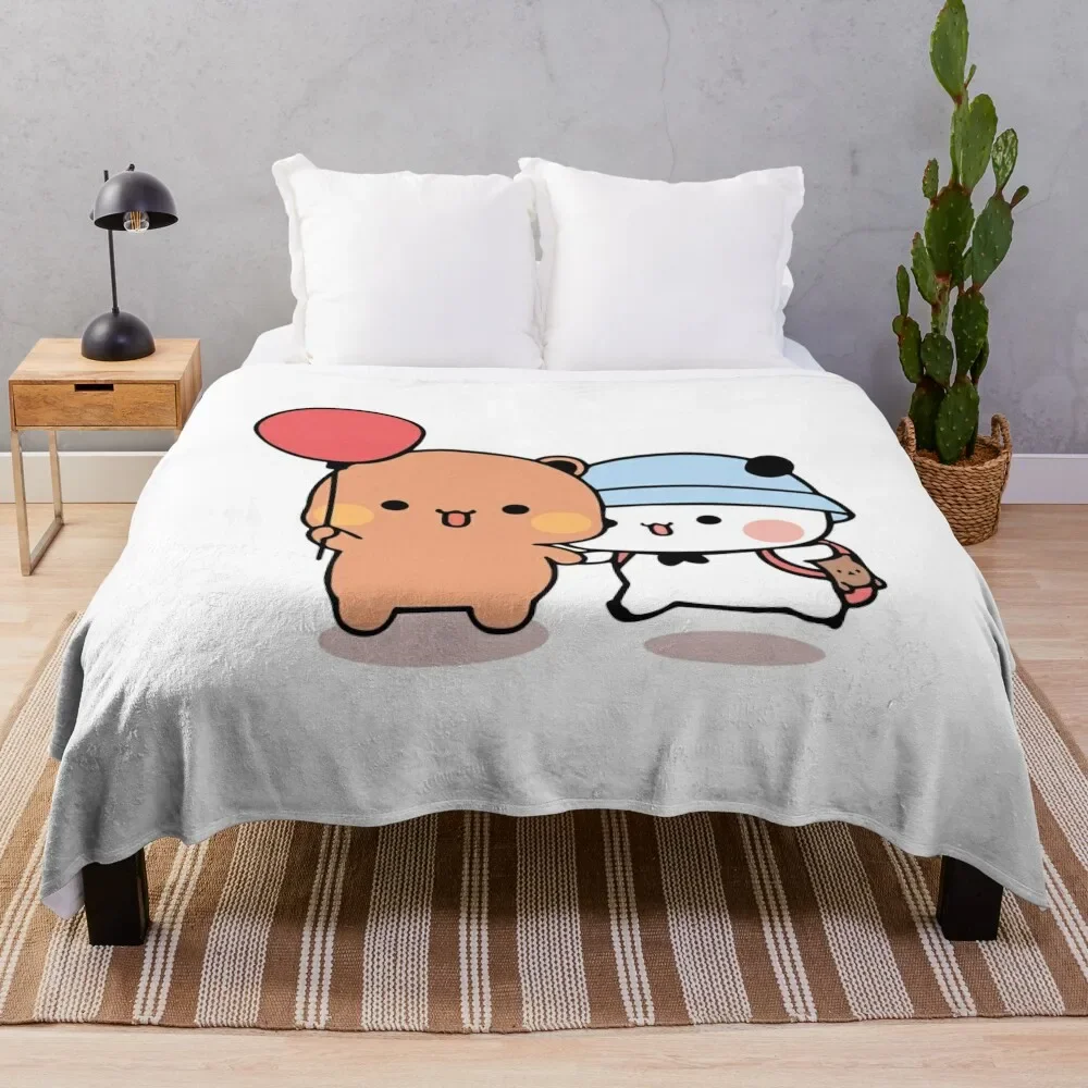 

Bear and Panda Bubu Dudu Balloon Throw Blanket Tourist Decorative Sofa Designers Bed linens Sofa Quilt Blankets