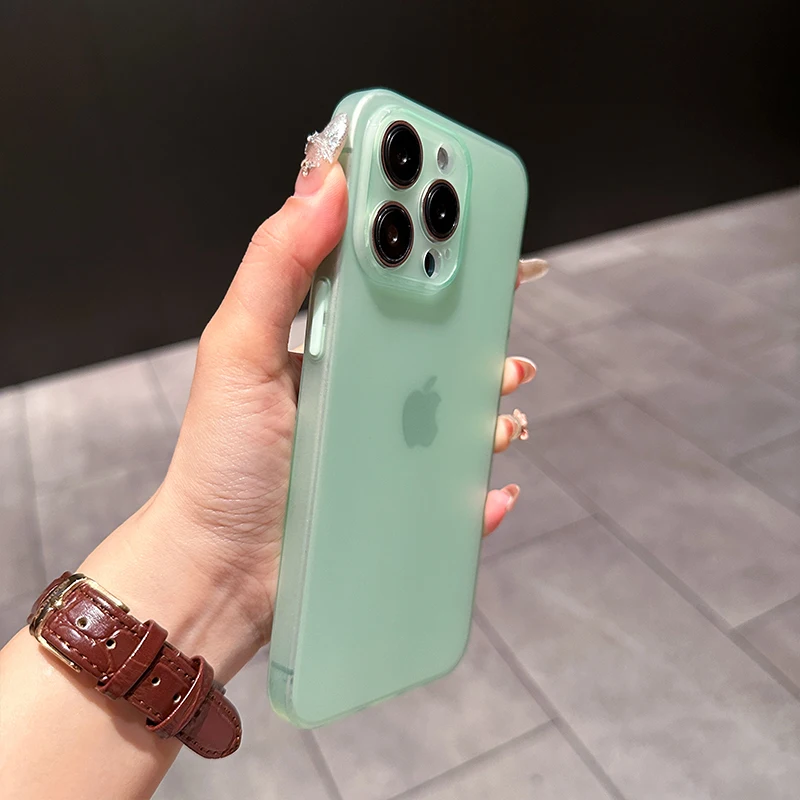 Ultra Thin Matte Silicone Soft Candy Color Transparent Luxury Phone Case - 0.3mm