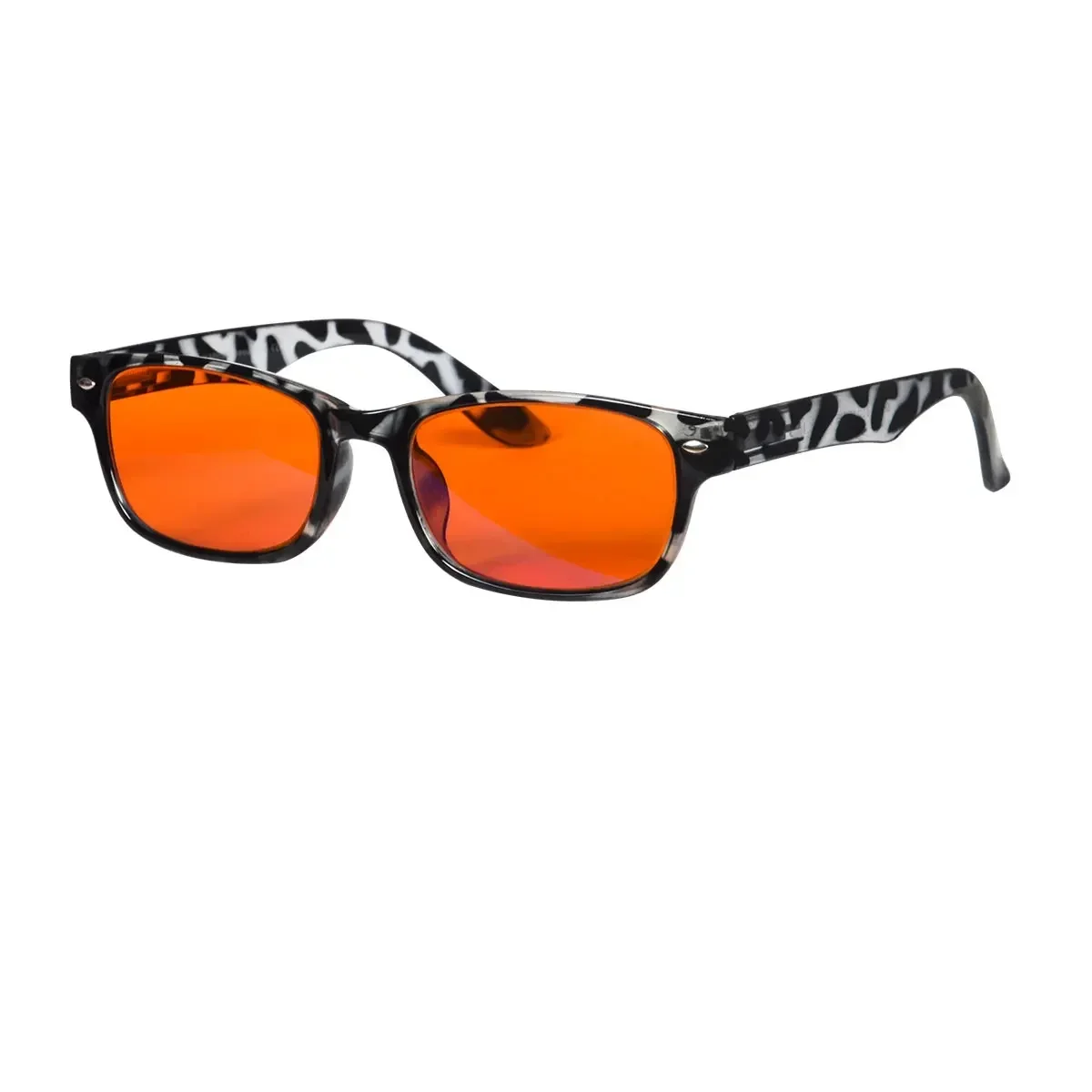 Orange Lens Blue Light Filtering Glasses for Improved Sleep with Durable Plastic Frames