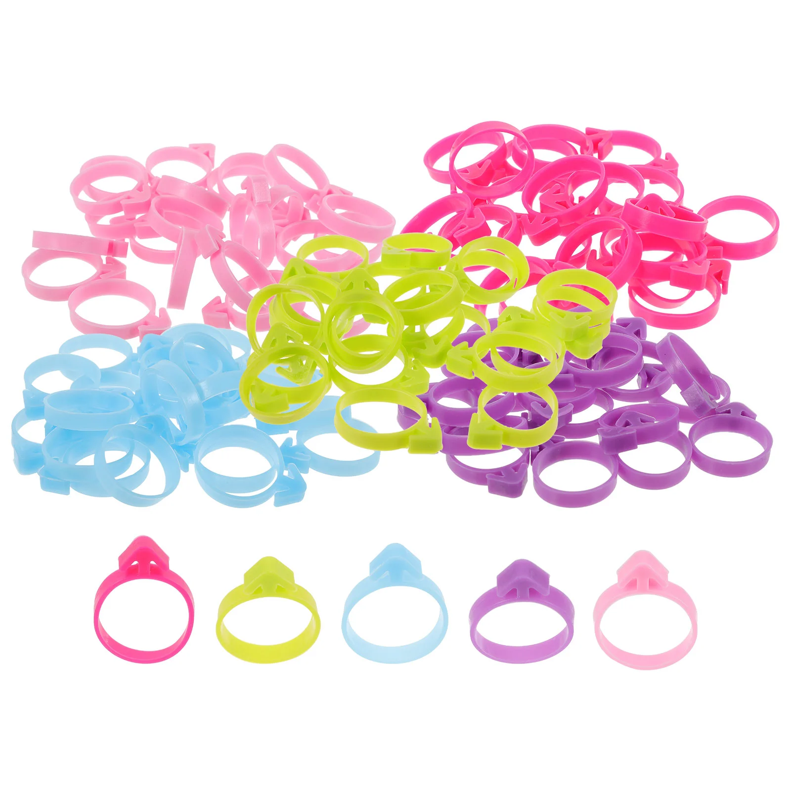 

100 Pcs Piping Bag Fixing Ring Icing Clips Pastry Ties Cookie Bags Frosting for Plastic Decorating Baking and Ornament