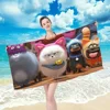 Towel towel pattern beach towel, quick drying and absorbent, The fabric is made of cotton and does not The Secret Life of Pets 5
