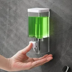 Compact Wall - Mount Soap and Sanitizer Dispenser (Transparent box)