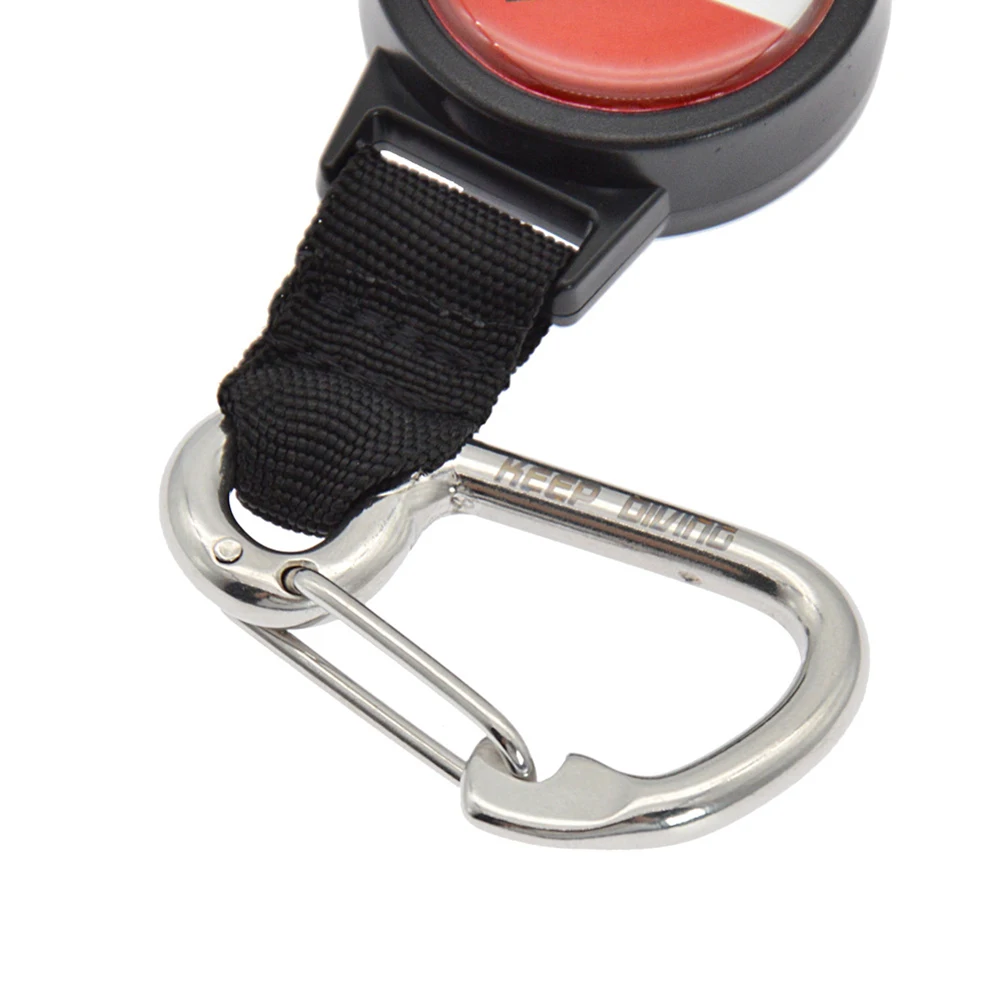 1Pc Diving Retractable Lanyard Dive Retractor Diving Gear Hook for BCD Hook Anti-lost Rope Key Chain Water Sports Accessories diving lanyard