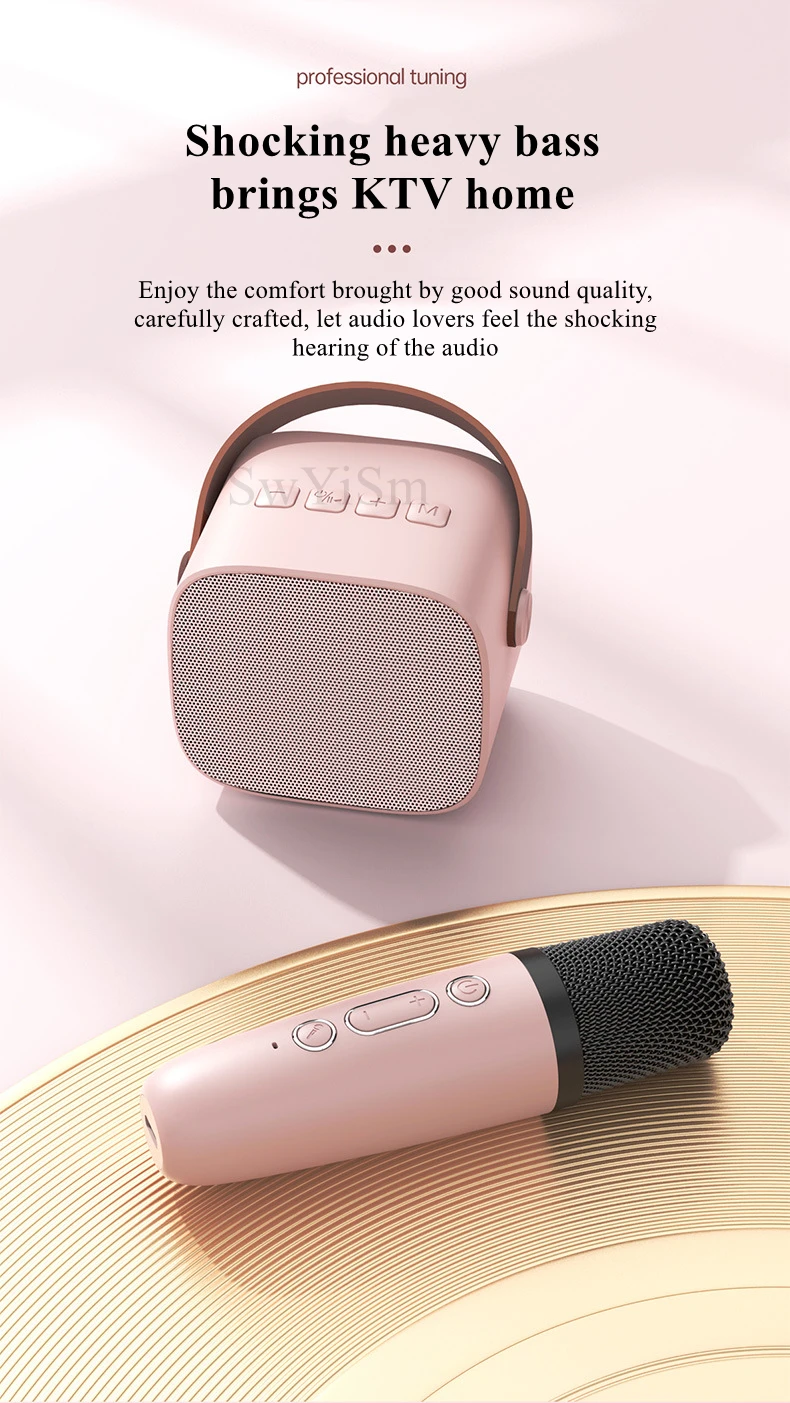 2022 New Mini Wireless Mic Bluetooth Small Speaker Outdoor Portable