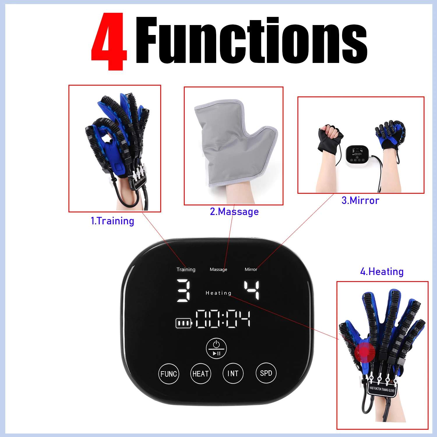 Hemiplegia Robot Gloves Hand Exercise Tool for Stroke Patient Robotic Rehabilitation Glove Cerebral Infarction Paralyzed Recover 4