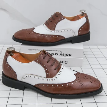 Classic Wedding Brogues Dress Office Social Leathers Shoes Men High Quality Casual Business Shoes For Men Party Leather Shoes