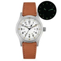 White Dial Brown