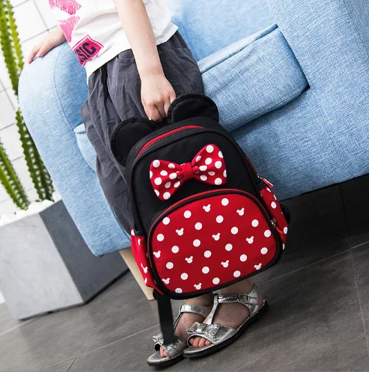 Disney Kids Cartoon Backpack Minnie Mickey Mouse school bag  Girls Princess Backpack Primary Schoolbag 5