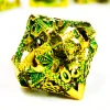 DnD Metal Dice Set - Dragon Hollow Design 7pc Green Zinc Alloy Dice for D&D, Dungeons and Dragons RPG Games 4