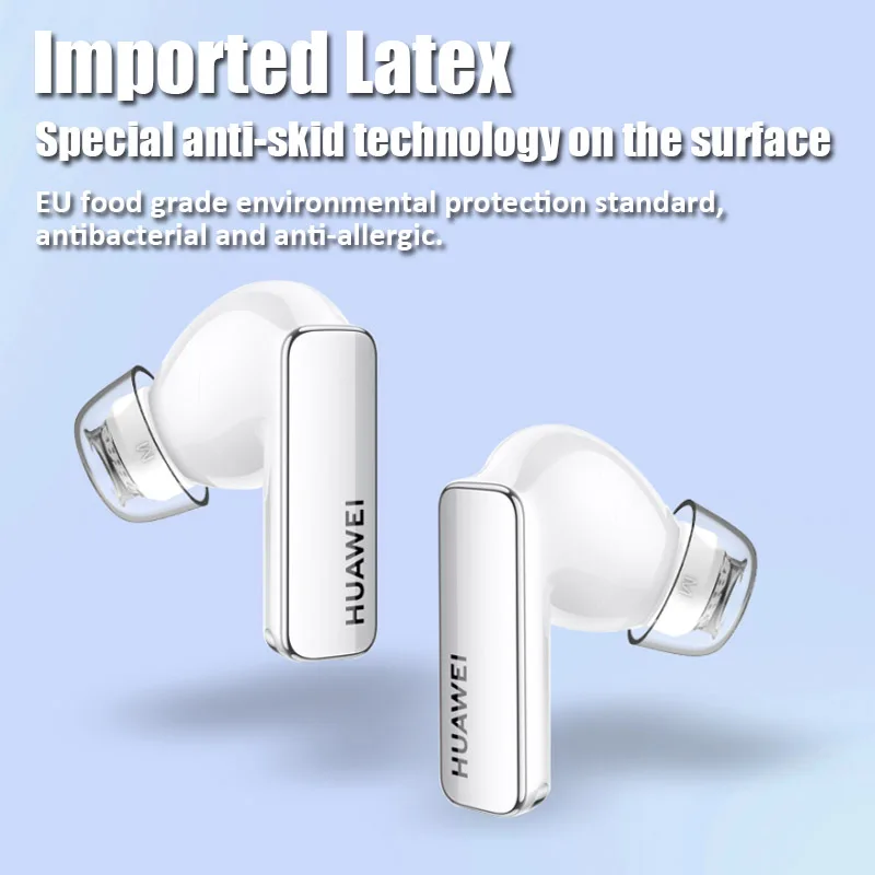 1 Pair Latex Eartips for Huawei FreeBuds Pro 2 Anti-Allergic Anti-Slip Noise-cancelling Earplugs True Wireless Earbuds Tips