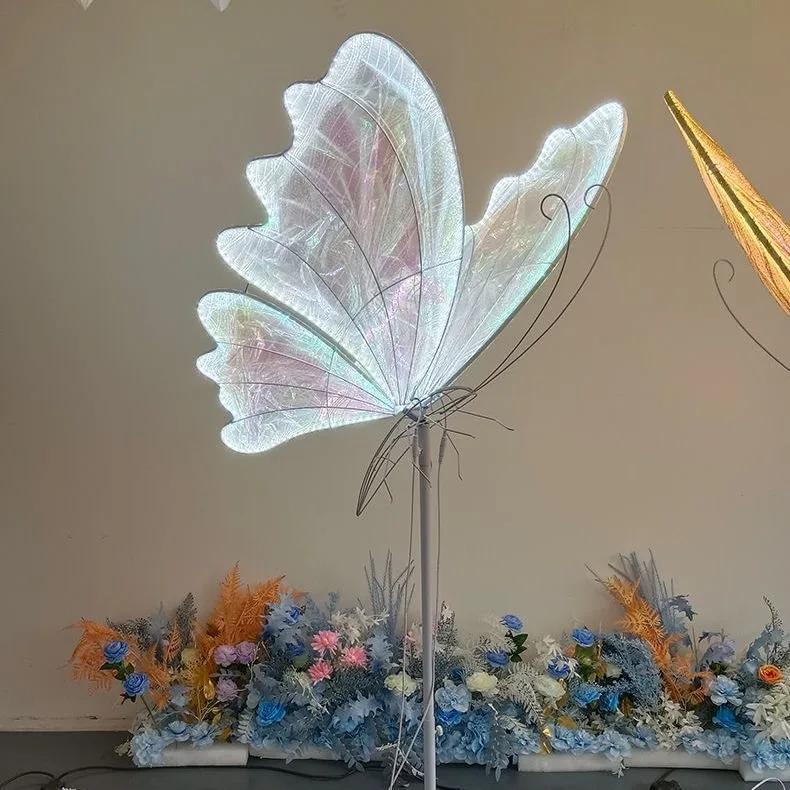 バタフライフロアライトベース LED レース天井ランプロマンチックな