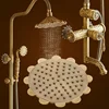 Bath Shower Set Antique Brass Shower System Bathroom Faucet Set Rainfall with Spray Head Europe Bronze Shower Mixer Tap 2