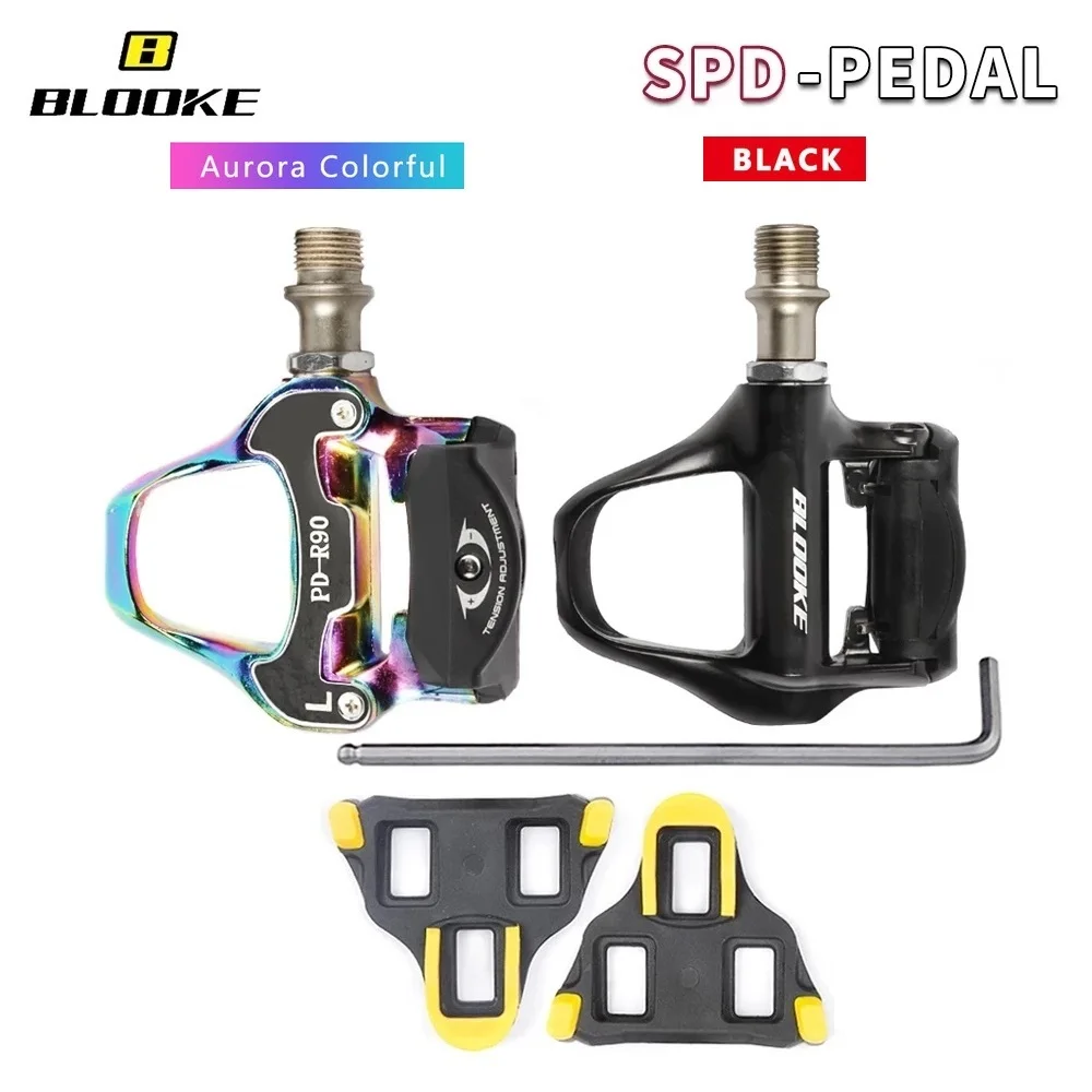 blooke-road-bike-spd-sl-pedal-grampo-clipe-de-bloqueio-auto-clipless-anti-slip-colorido-compativel-com-lock-shoes-pedal-de-bicicleta