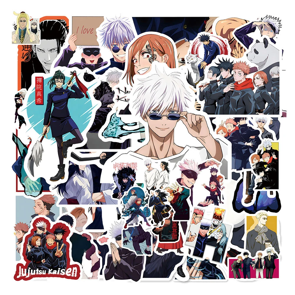 

10/30/50pcs Japan Anime Jujutsu Kaisen Stickers Cool Graffiti Decals Toys DIY Phone Case Skateboard Diary Cartoon Sticker Decor