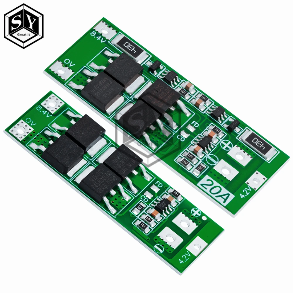 2S 20A 7.4V 8.4V 18650 Lithium Battery Protection Board/BMS Board Standard/Balance For DIY 5