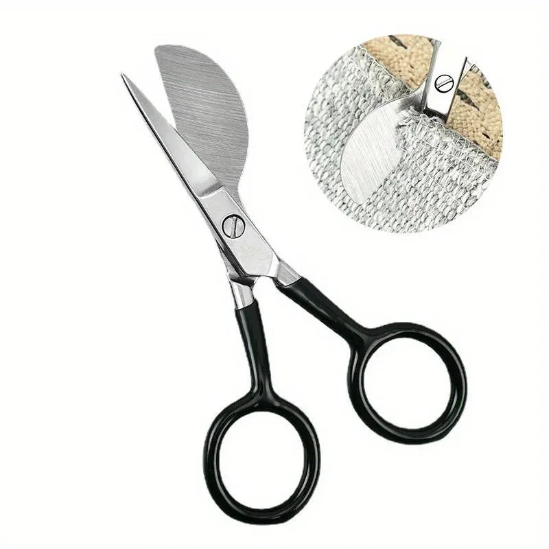 Sewing Scissors 1PC Tufted Carpet Trimmer Scissor Embroidery Scissors Duckbill Applique Scissors Sewing Crafting Shears Soft Rubber Handle Sewing Supplies Craft Scissors