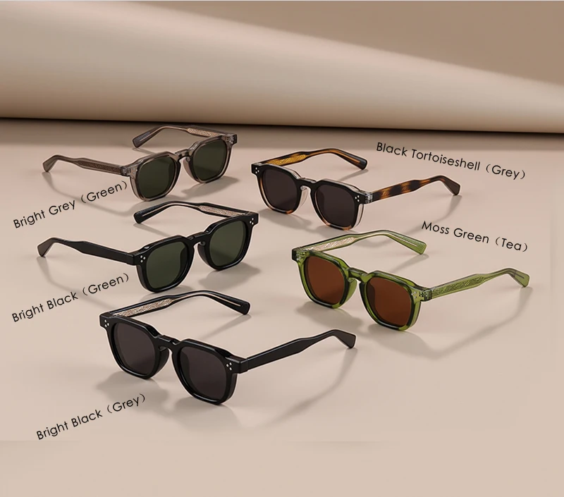 Retro Polygon Sunglasses - Womens TR90 Frame Polarized UV400 Summer Shades