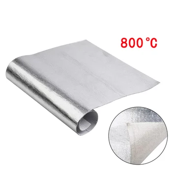 25x50 cm 25x100 cm 1 pz Pellicola di Protezione del Calore per Auto Parafango per Auto Calore Auto Moto Scudo Termico Isolamento di Scarico Motore Pellicola Wrap