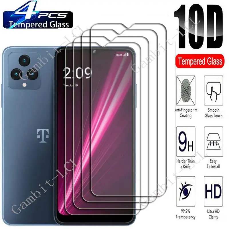

4PCS For T-Mobile Revvl 6 Pro (T Phone Pro 5G ) Screen Protective Tempered Glass On Revvl6Pro Revvl6 6Pro Protection Cover Film