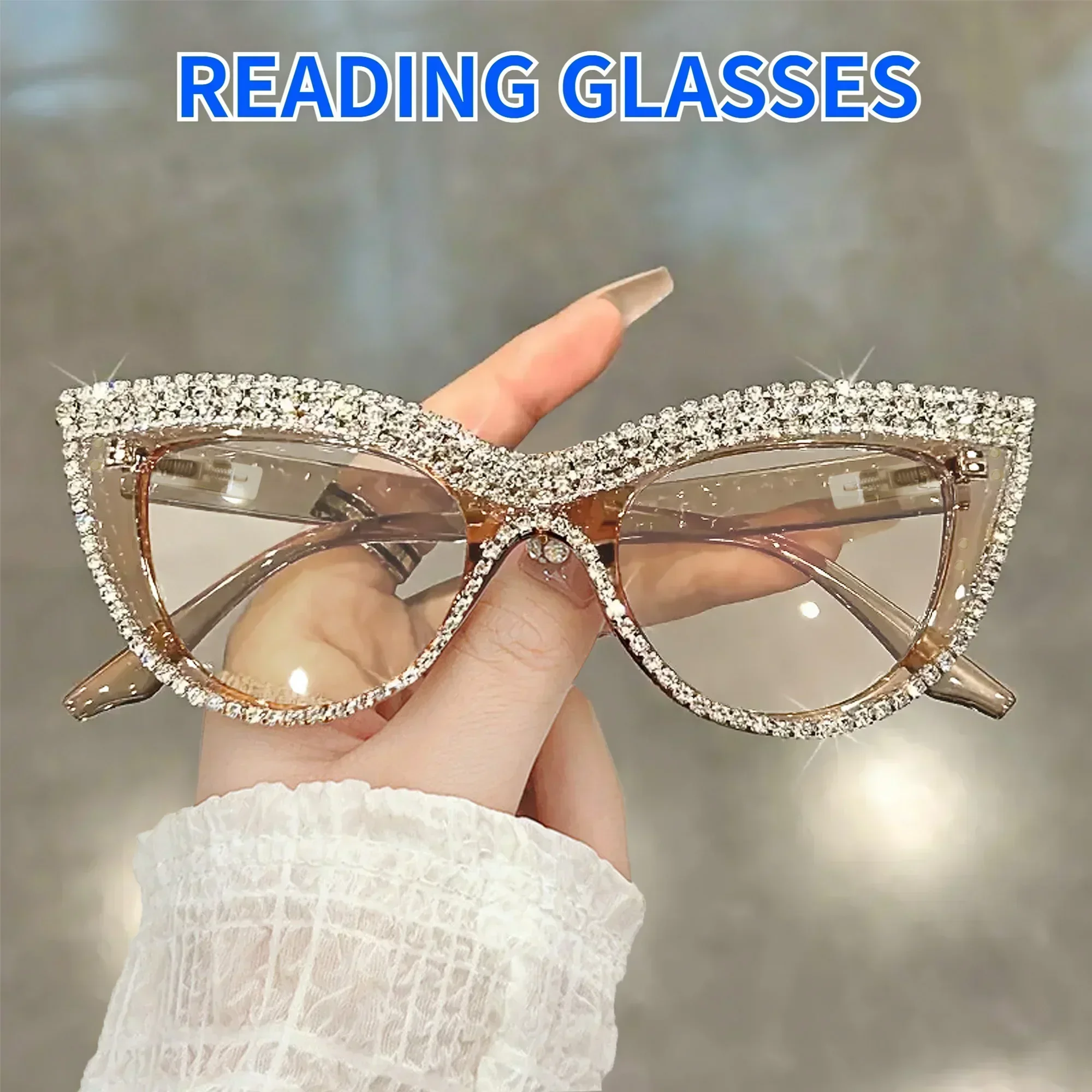 Cateye Glasses Eyeglass Frames With Rhinestones Fashion Cat
