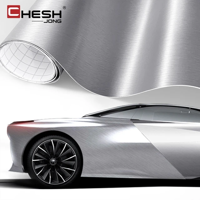 Premium Silber Matte Metallic Chrom Vinyl Auto Wrap Folie Mit Luftblase  Matt Auto Aufkleber Aufkleber Größe: 10/20/30/40/50x152CM - AliExpress