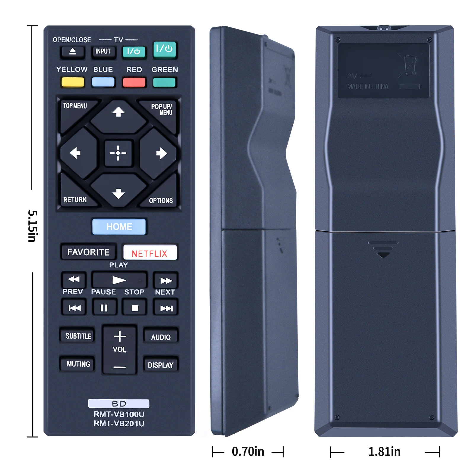 remote control DVD RMT-VB100U BDP-S1500 S3500 use for-Sony