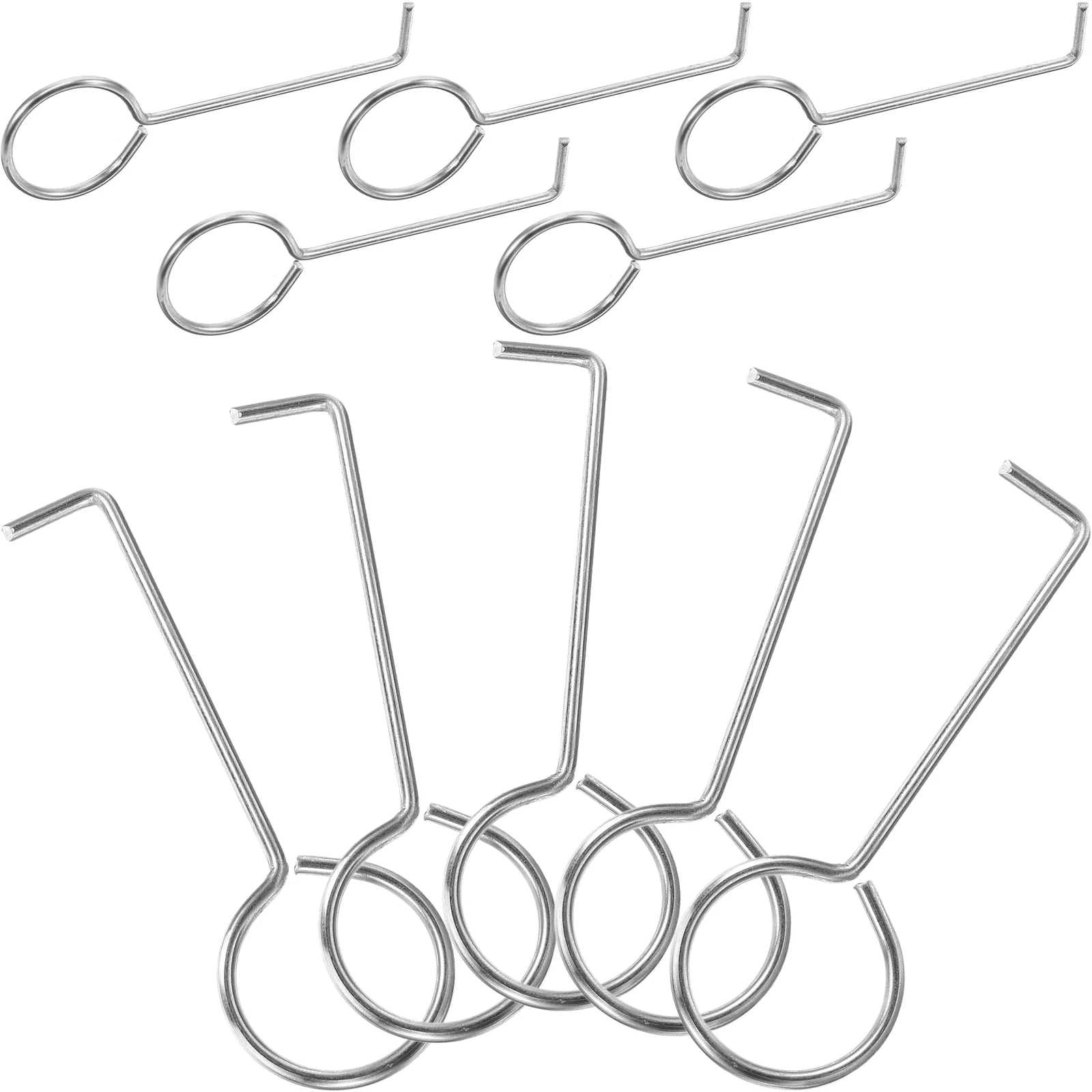 10 Pcs Floor Drain Handle Hook Shower Kitchen Sink Strainer Lifting Grate Remove Tool Hooks Hair Drain Lifting Hook
