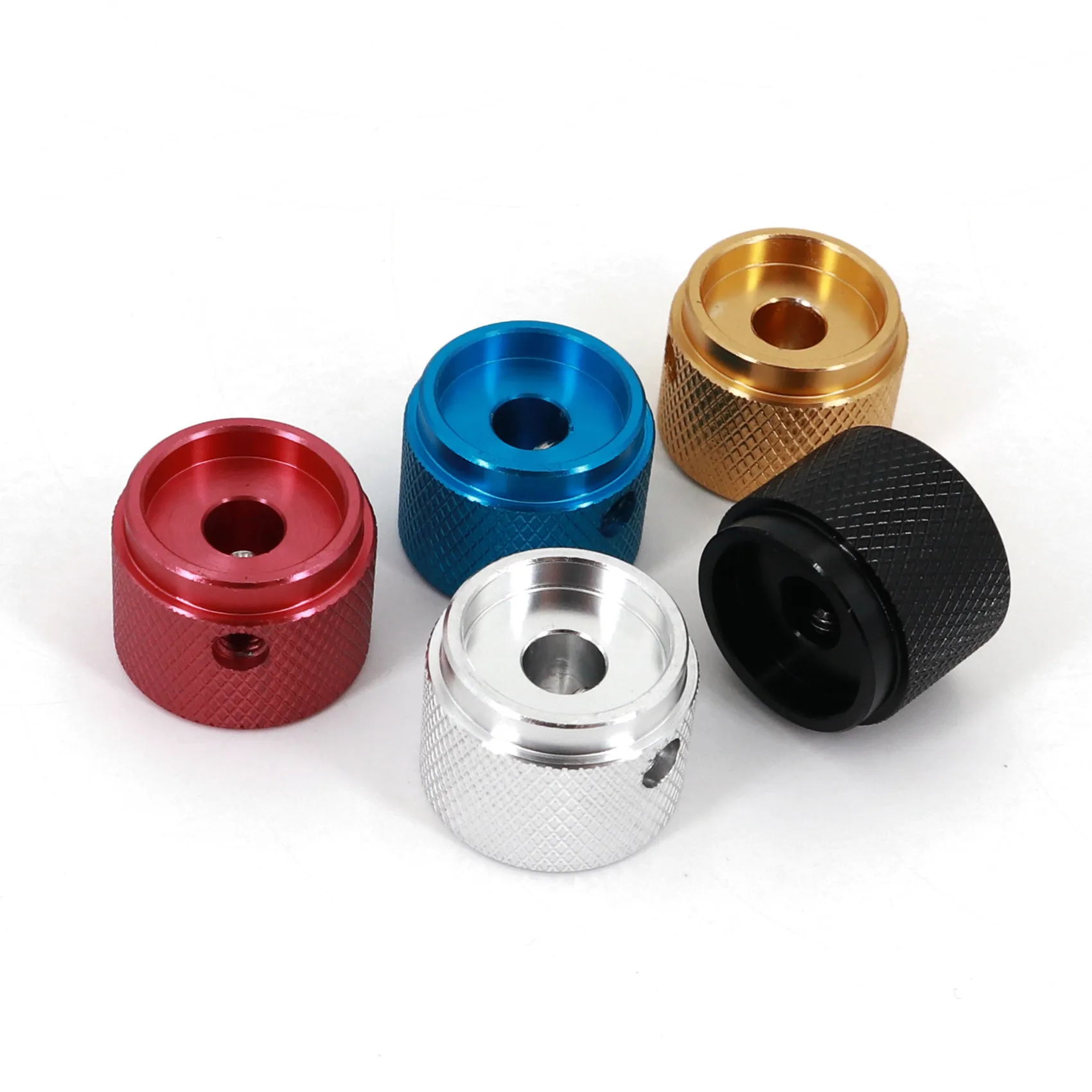Solid Aluminum 20 x 15.5mm Audio Volume Rotary Control 6mm Hole Potentiometer Cap Knob