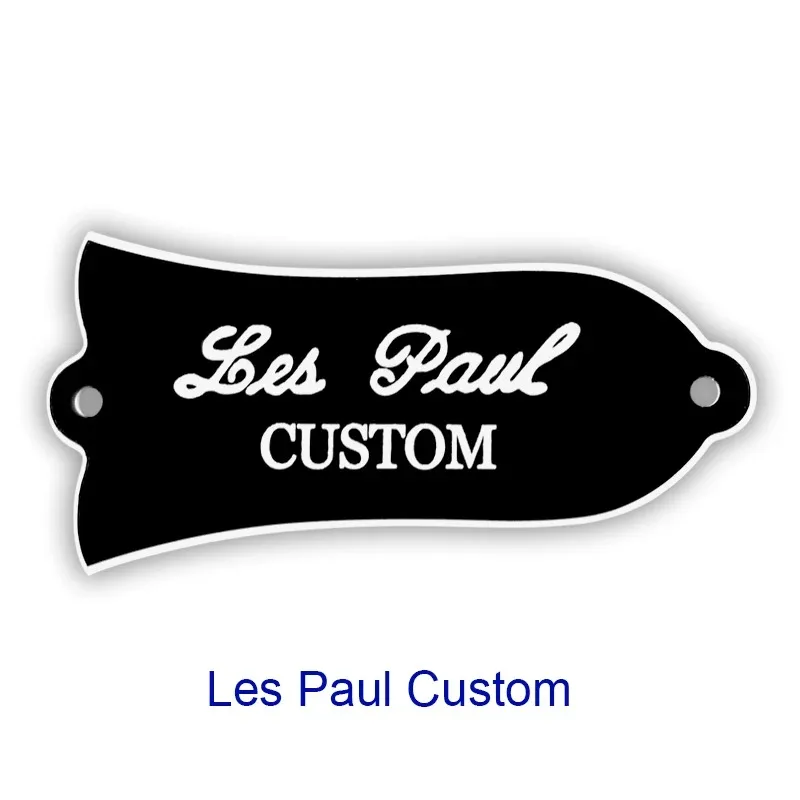 Black Bell Shape Truss Rod Cover Plate, 2-Ply, 2-Hole Design