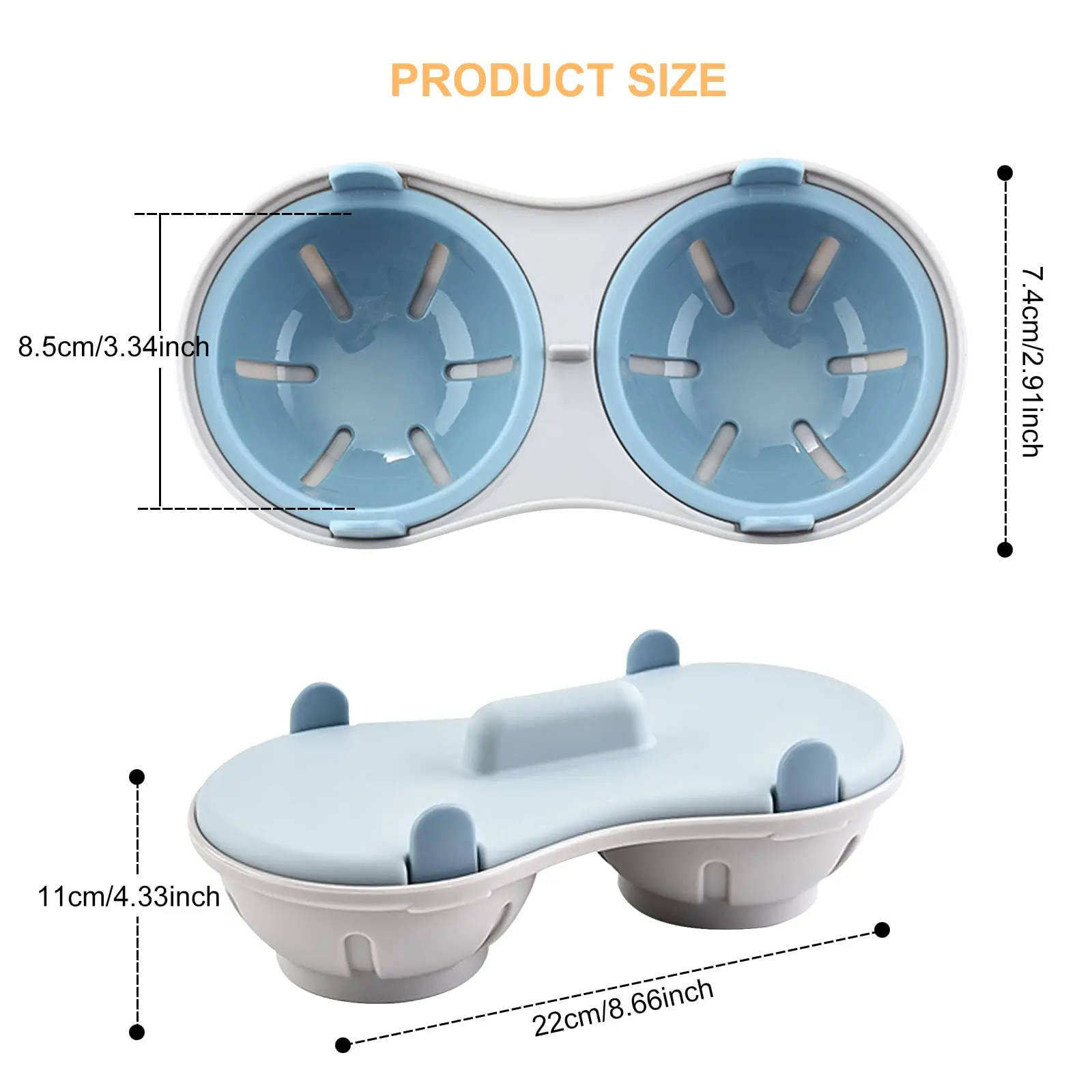 Microwave Oven Egg Poacher 2 Grid Silicone Egg Cooker For Boiled Eggs Duck Eggs And Household Kitchen Cooking Gadgets