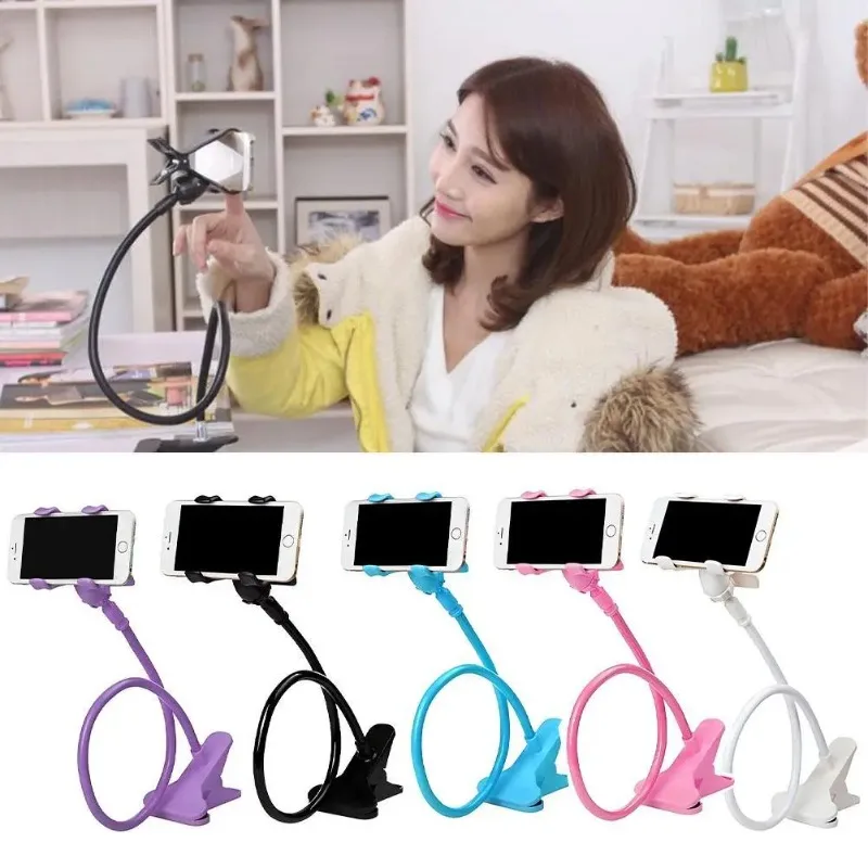 Mobile Phone Holder Flexible Adjustable Cellphone Holder Clip Portable Universal Lazy Bracket Mobile Phone Holder For Iphone