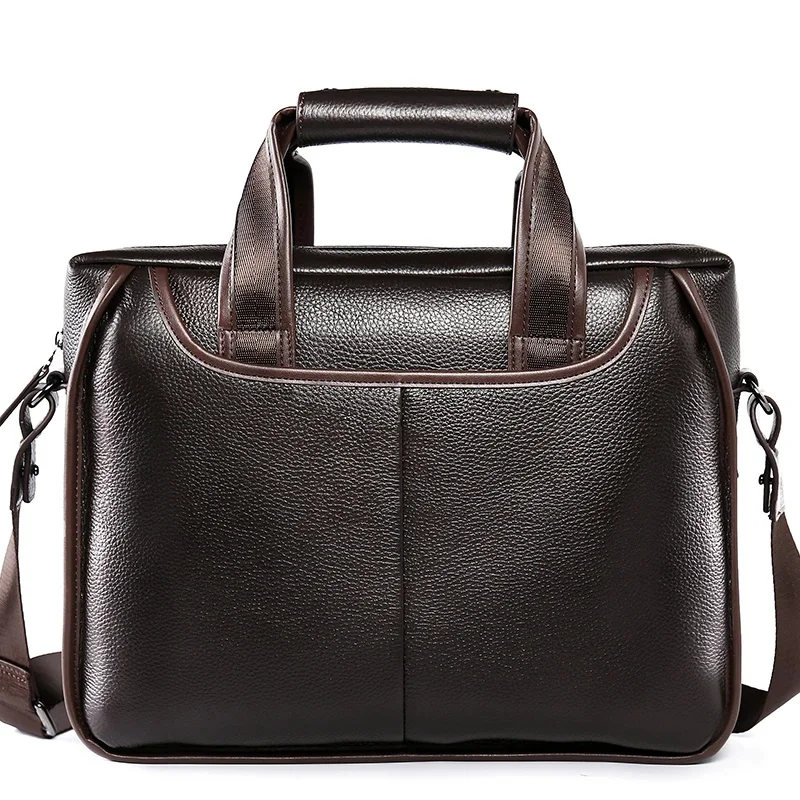

Men's Genuine Leather Handbag Large Travel Computer Laptop Bag for Men Business Briefcase Male Shoulder Messenger Bags Crossbody