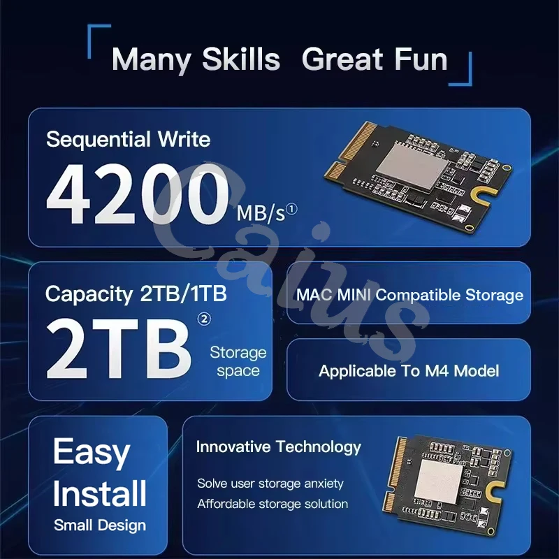 2TB hard disk for Mac Mini M4 SSD kit Memory upgrade without