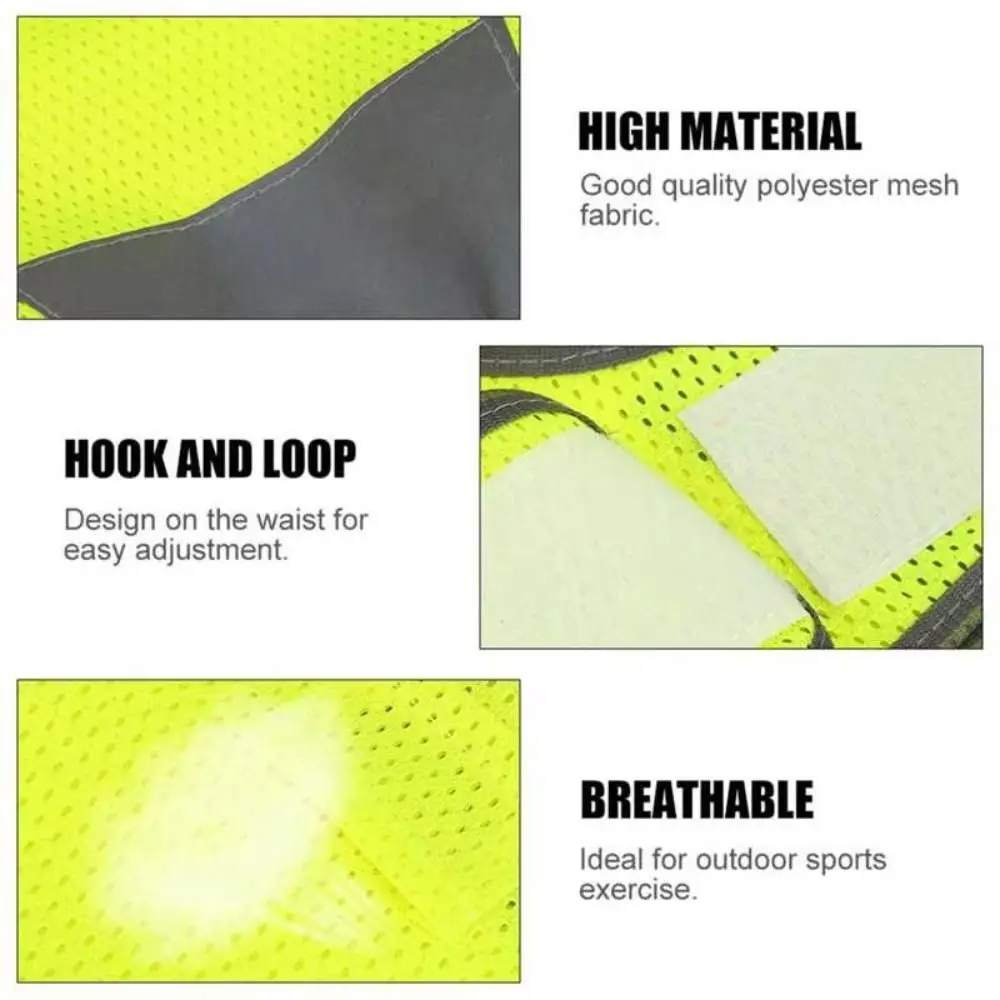 with Storage Bag Reflective Vest Night Warning Waterproof Reflective Safety Jacket Lightweight Adjustable