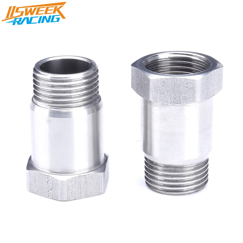 2pcs 304 Stainless Steel Oxygen Sensor Extender Extenders Spacer Extension Adapter M18x1.5 O2