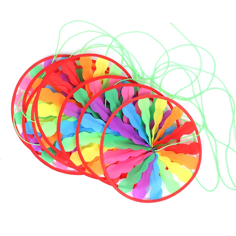 Rainbow Wheel Windmill Wind Spinner Whirligig Garden Funny Children Toys