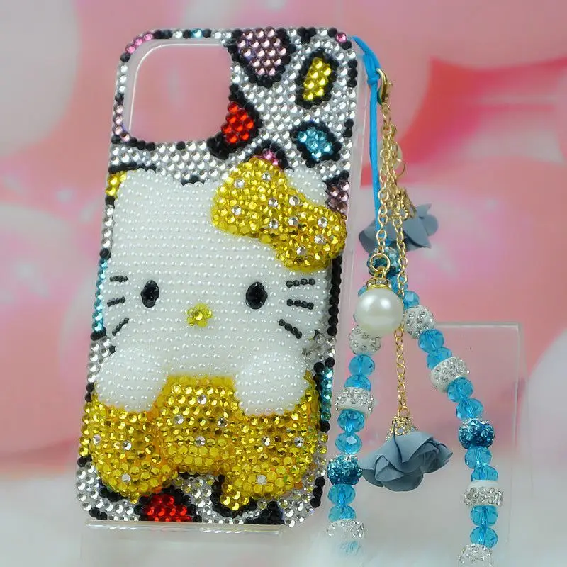 

Rhinestone Bling Crystal Phone Case Chain For iPhone 11 12 13 14 Pro Max X Xs XR 7 8 Plus SE 2 3 10 Transparent Bumper Cover