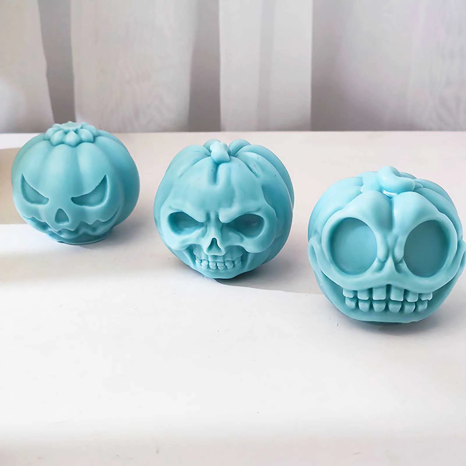3D Devil Pumpkin Halloween Candle Silicone Mold DIY Handmade Moule